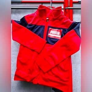 Puma Youth size 4 red and Blue zip up